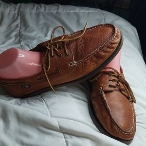 Polo Ralph Lauren Men's Brown Leather Boat Shoes
